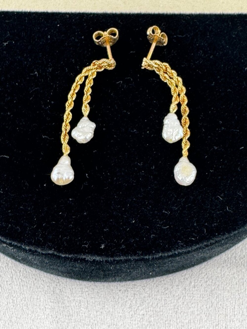 Sold Vintage NOS from the 1980's 14 Karat Yellow Gold 2MM rope chain Drop E - Picture 5 of 5